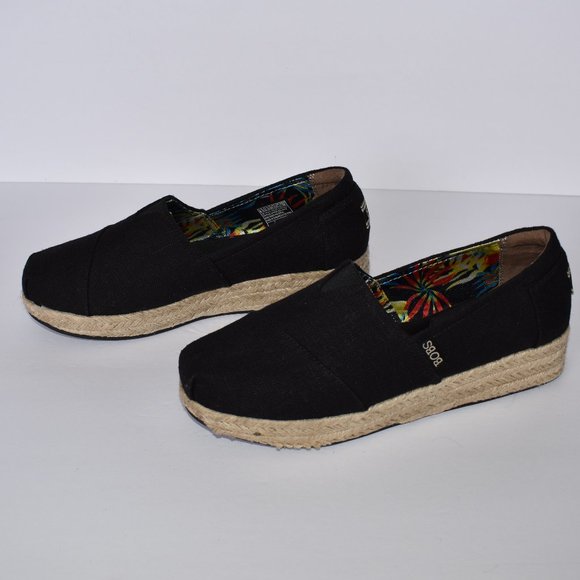 Skechers BOBS Espadrille Slip On Canvas Shoes 8.5 - Picture 6 of 8